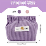 MAYCREATE Small Makeup Pouch Set for Travel and Daily Use with Self Closing Design 14x12cm | Pink Purple Organizer for Women