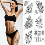 MAYCREATE 35 Sheets Tatto Sticker Flowers Temporary Tattoos Stickers Roses Butterflies Tatto Stickers Assorted Tatto Sticker for Body Art Tattoos Art Waterproof Temporary Tattoos Stickers