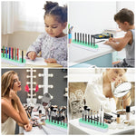 MAYCREATE Makeup Brush Organizer for Dressing Table with 21x5x3.5 cm Multi Slot Silicone Stand | Space Saving Green Storage and Drying Holder