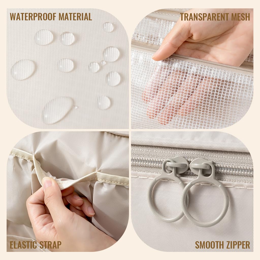 MAYCREATE Bra Organizer for Travel with Double Layer Design and Waterproof Oxford Cloth