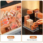 MAYCREATE Acrylic Eyeshadow Palette Organizer with 8 Compartments for Makeup Storage | 6.6 x 3.5 x 2 in Holder for Vanity and Cosmetic Display