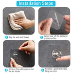 MAYCREATE Anti-Fog Shaving Mirror, 6.81in Anti-Fog Makeup Shave Frameless Shower Wall Hanging Mirror with Handheld Option for Men and Women