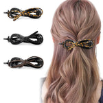 MAYCREATE Bow Hair Clips for Women with Strong Hold Acrylic Design | Set of 3 Styles