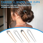 MAYCREATE Magic Grip Hair Pins for Buns with 12pcs 10.5cm U Shaped Metal Design | Women Accessories