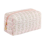 MAYCREATE Makeup Organizer Bag for Travel with Soft Zipper Closure, 20.5x9x9.5cm Pink Floral Pouch | Ideal Gift for Women