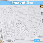 MAYCREATE Nail Decal Stickers for DIY Manicure with 6 Sheets Silver Star Heart Designs | Self Adhesive