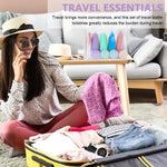 MAYCREATE 16pcs Travel Bottles for Toiletries Kit, 90ml Silicone Travel Toiletry Bottles(3-Layer Leakproof), 10g Cream Jars, Spray Bottle, Funnel, Clean Brush, Applicator, Labels & Storage Bag Set