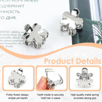MAYCREATE Claw Clips for Women with Strong Grip Teeth featuring 16 Silver Metal Designs | Y2K Hair Accessories