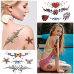 MAYCREATE Temporary Tattoo Stickers for Women featuring 8 Sheets 14.8x21cm Waterproof Designs