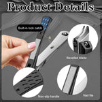 MAYCREATE Slanted Nail Clipper 2pcs Set for Fingernails and Toenails featuring Angled Head and Stainless Steel Design