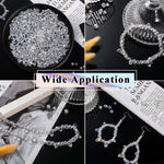 MAYCREATE 600PCS Glass Beads, Crystal Beads for Jewelry Making Crystal Glass Crystal Beads Rainbow for Jewelry Making Crafts DIY Necklace Bracelet Making Kit Crystal Beads