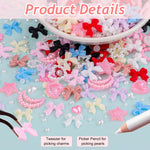 MAYCREATE 3D Nail Charms Set for Ocean Theme Designs with Metal Alloy Pearls | 2PCS