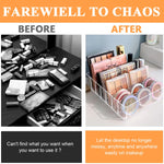 MAYCREATE Make Up Organizers and Storage for Vanity, 7 Sections Divided Clear Acrylic Cosmetics Organizer for Drawer and Bathroom