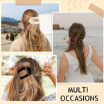 MAYCREATE Womens Hair Claw Clips for Half-Up Styles with Round Duckbill Design | 4Pcs Acrylic Set