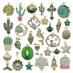 MAYCREATE Jewelry Making Pendant Kit for DIY Crafts featuring 31 Pcs Zinc Alloy Charms | Gold Plated