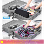 MAYCREATE Travel Case for Airwrap Styler and Supersonic Hair Dryer featuring 39.5×22 cm dual-compartment waterproof PU design | Black
