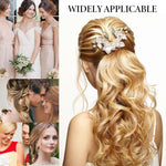 MAYCREATE Hair Accessories Set for Elegant Updos featuring 5 Camellia Pearl Pins | Alloy Design
