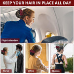 MAYCREATE Hair Bun Accessories for Women with Alloy Spring Clip Net | 2 PCS Rose Design