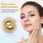 MAYCREATE False Eyelashes for Daily and Party Wear featuring Self Adhesive 11mm Design | Soft Black Faux Lashes for Women