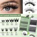 MAYCREATE Lash Clusters Kit for DIY Lash Extensions with 7D Spike Fans and 20D Cluster Lashes 10–16mm