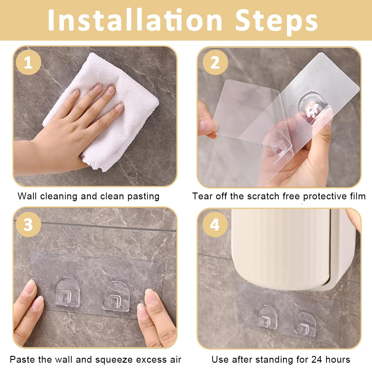 MAYCREATE Makeup Brush Holder with Drawer, Wall Mounted Makeup Brush Organizer, 360° Rotating Large Capacity Cosmetics Organizer Box for Countertop Vanity and Bathroom - Waterproof & Dustproof