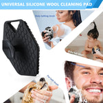 MAYCREATE 2 in 1 Silicone Body Scrubber, Body Shower Scrubber and Scalp Hair Massager Shampoo Brush for Women Men Sensitive Skin, Long-Lasting & Easy to Clean, Blue