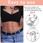 MAYCREATE Fake Belly Piercing Jewelry Evil Eye Belly Button Rings 316L Stainless Steel Non-Piercing Rhinestone Belly Rings Navel Rings for Women Girls