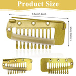 MAYCREATE Dupatta Pins for Bride with Safety Pins and 10 Teeth Grip | 30 Pcs Gold Stainless Steel Hair Clips