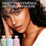 MAYCREATE Travel Bottle Kit for Toiletries with Leakproof Flip Lid and 260 ml PE Bottles | Refillable Set for Lotion and Shampoo