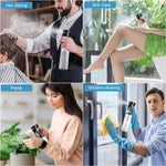 MAYCREATE 300ml Refillable Spray Bottles, Empty Plastic Mist Water Spray Bottle for Hair, Portable Skin Moisturizing Spray Bottle for Alcohol, Cleanser Dispenser(Black)