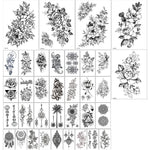 MAYCREATE 35 Sheets Tatto Sticker Flowers Temporary Tattoos Stickers Roses Butterflies Tatto Stickers Assorted Tatto Sticker for Body Art Tattoos Art Waterproof Temporary Tattoos Stickers