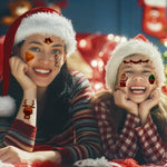 MAYCREATE Christmas Tattoo Sticker for Party Makeup with 10 Sheets Safe Waterproof Design