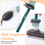 MAYCREATE Hair Brush Cleaning Tool Cleaner Comb, 2-in-1 Hair Detangling Rake Brush Tangled Hair Remover Tool for Removing Hair Dust, Home or Salon Use