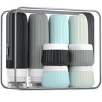 MAYCREATE® 24PCS Travel Bottle Kit for Toiletries 90ml Silicone Bottles with 40ml Face Cream Jars Leakproof Refillable for Lotions Shampoo Accessories