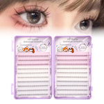 MAYCREATE® 240PCS Self Adhesive Bottom Lash Clusters Lower Lashes DIY Eyelash Extensions Wispy Natural Look Clear Band False Lashes Individual Bottom Fake Eyelashes With Tweezer