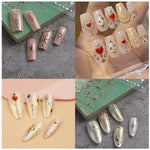 MAYCREATE 3D Nail Art Decal Combo for DIY Crafts featuring 9 Sheets Self Adhesive Designs | Crescent Sun and Galaxy Stickers