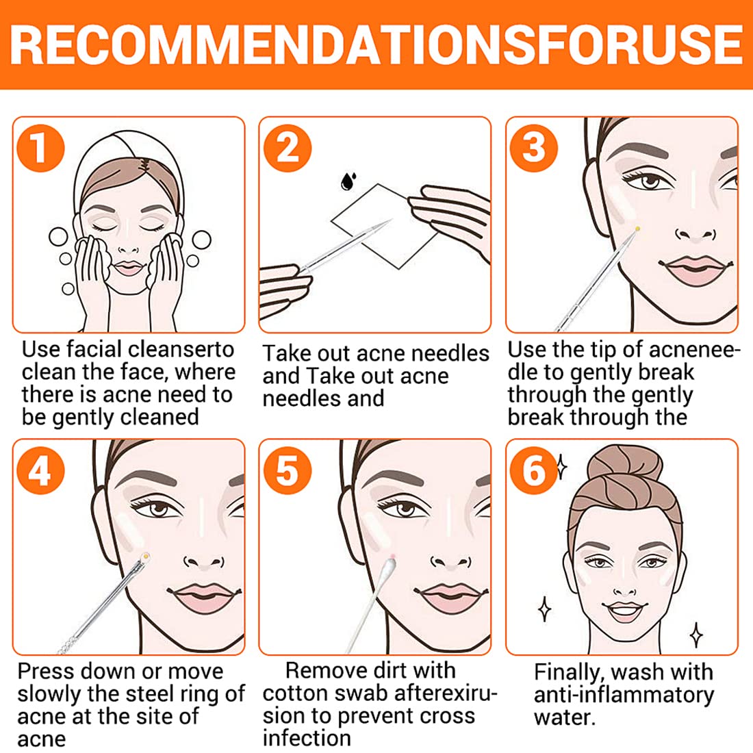 MAYCREATE 9PCS Blackhead Remover Tools Stainless Steel Blackhead Pimple Blemish Extractor/Remover Tool with Tweezers, Professional Acne Remove Tools