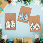 MAYCREATE 50Pcs Sublimation Earring Blanks Bulk, DIY Raindrop Dangle Earrings Making Kit with Earring Hooks, Jump Rings, Ear Plugs, Earring Cards Holder Kit for DIY Crafts