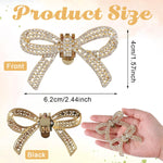 MAYCREATE Shoe Charms for High Heels featuring Detachable Clip On Bow Design in Gold | 2Pcs