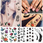 MAYCREATE Temporary Tattoo for Men and Women with 34 Sheets Including 14 Large 114×210mm Designs