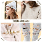 MAYCREATE Pearl Pin Brooches for DIY and Fashion Use featuring 55 pcs with Secure Closure | Alloy and Rhinestone Design