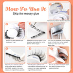 MAYCREATE Magnetic Eyelashes for Natural Look with Applicator Kit | Reusable 1 Pair 2 PCS