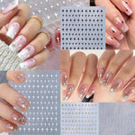 MAYCREATE Star Nail Stickers for DIY and Salon Use with 6 Sheets 3D Self‑Adhesive Decals | Galaxy Stars Design