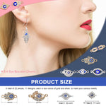 MAYCREATE Evil Eye Charms for DIY Jewelry Making with Dual Hole Design | 22pcs Zinc Alloy Pendants