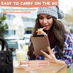 MAYCREATE Makeup Brush Set for Travel with 4 in 1 Retractable Capsule Design | Nude Color