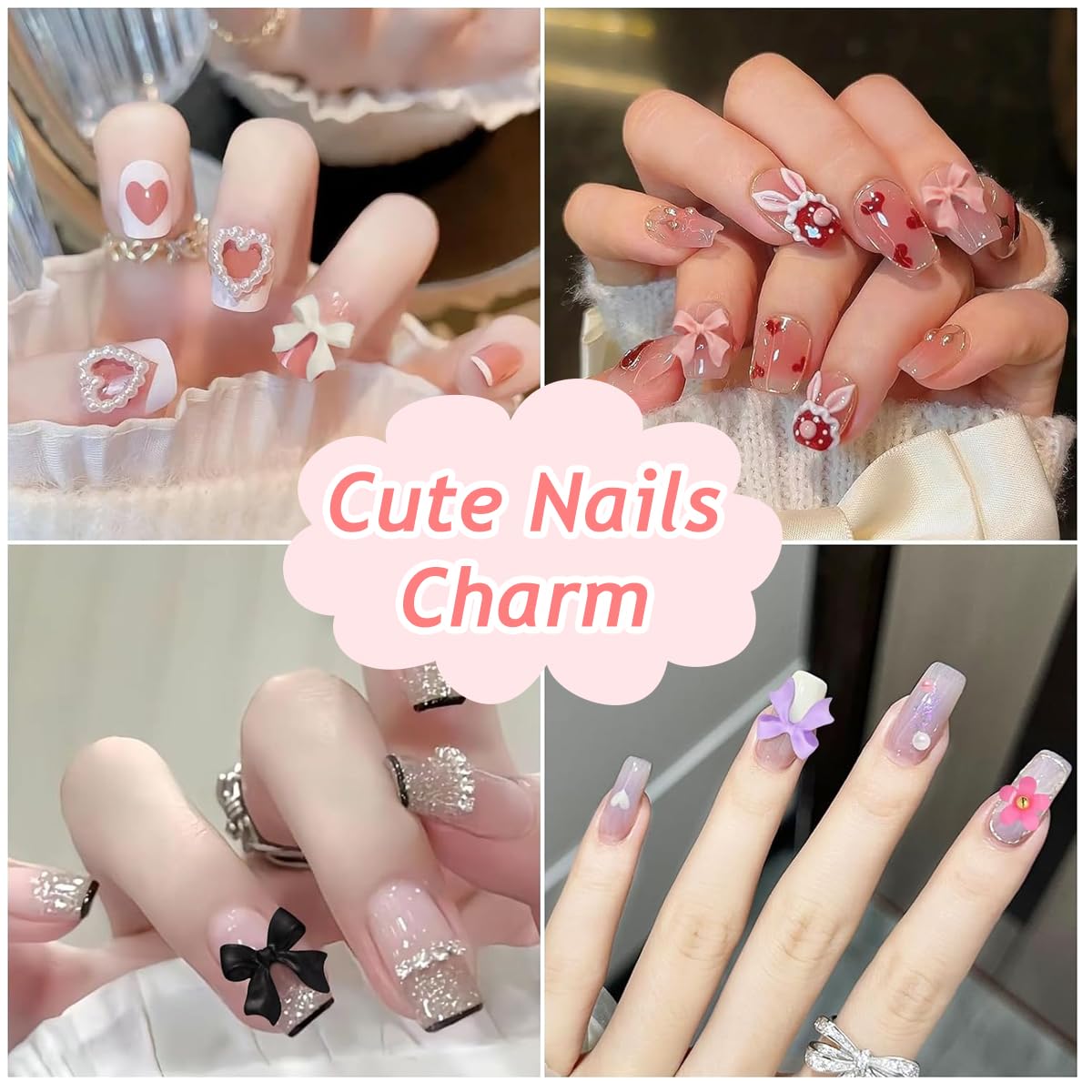 MAYCREATE 3D Nail Charms Set for Ocean Theme Designs with Metal Alloy Pearls | 2PCS