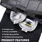 MAYCREATE Razor Storage Case for Travel with Ventilated Flip-up Lid | Clear Universal Fit Box