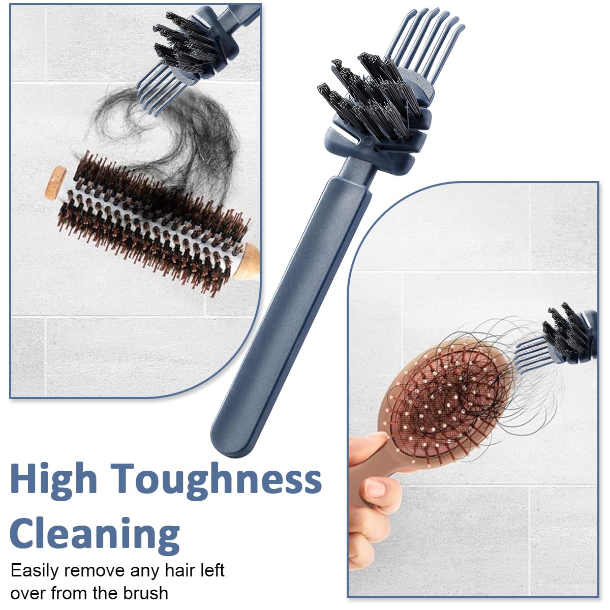MAYCREATE Hair Brush Cleaner, Hair Comb Cleaner Brush, Hair Brush Cleaning Tool, Hair Detangling Rake Brush Tangled Hair Remover Tool for Removing Hair Dust, Home and Salon Use