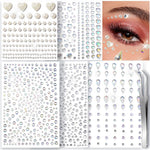 MAYCREATE Face Rhinestones for Makeup with Self Adhesive Design and Tweezer | Assorted Shapes
