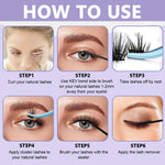 MAYCREATE 120pcs Lash Clusters DIY Eyelash Extensions for Women, Cluster Lashes Wispy False Eyelashes 9-11MM Mixed, Natural Long Individual Flare Lashes Cluster False Eyelashes